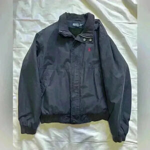 Vintage Polo Ralph Lauren Bomber Jacket Blue L Corduroy Puffer Heavyweight